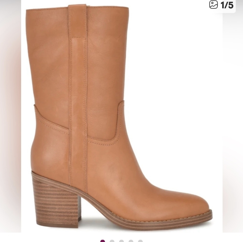Nine West Tan Heeled Boots